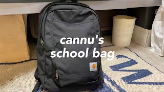 What's in my school bag? 高校生のスクールバッグの中身 Carhartt(カーハート)