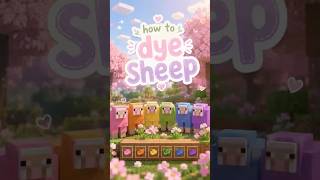 How to dye sheep in Minecraft! #minecraft #gamerlyfe #minecraftbeauty #gaming #minecraftgamers