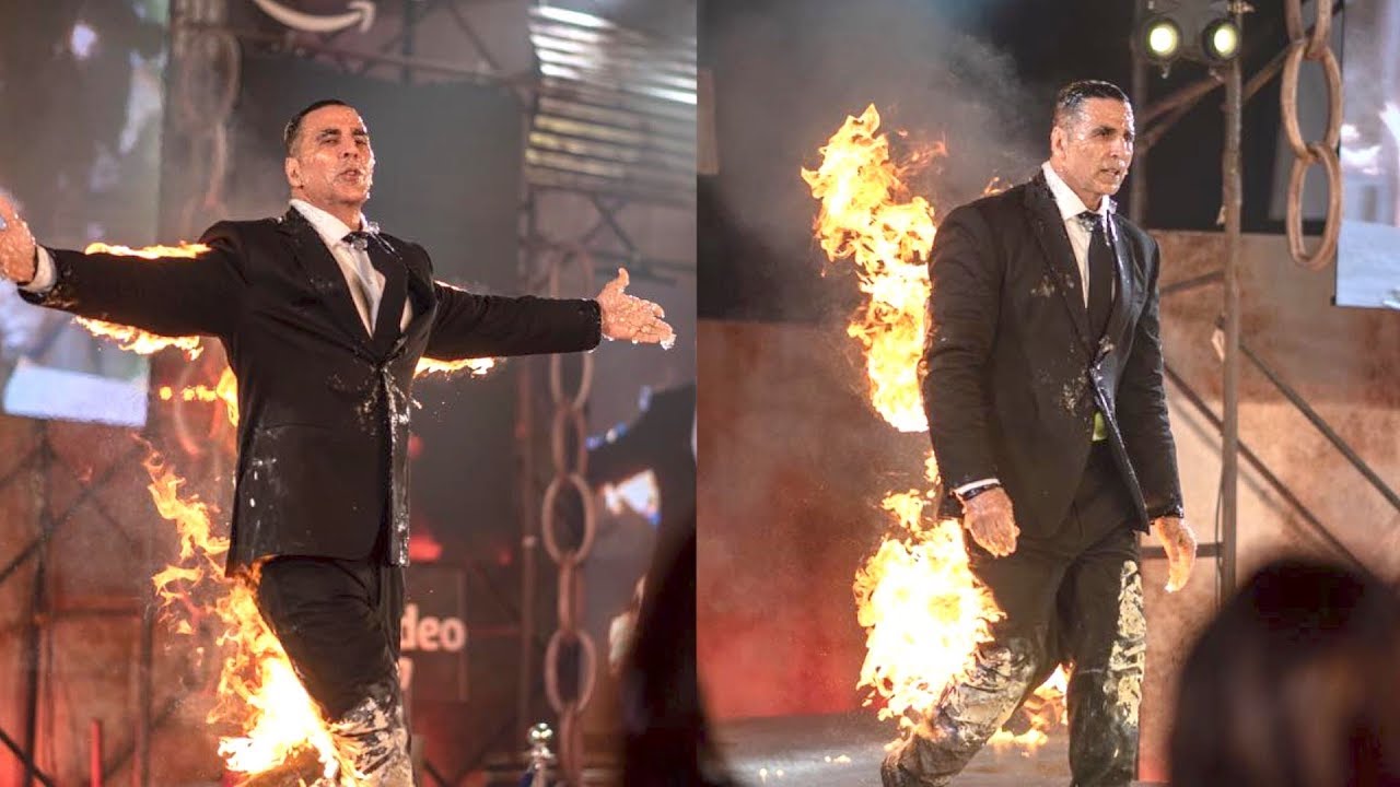 LIVE Akshay Kumar FIRE STUNT At AMAZON PRIME VIDEO NEW WEB SERIES