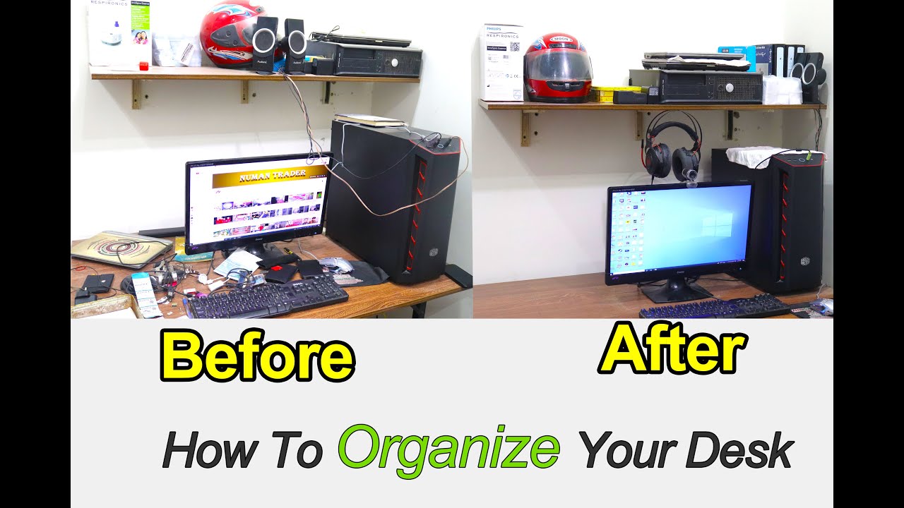 How To Organize Your Desk PC Desk Management Daily Life hack E1