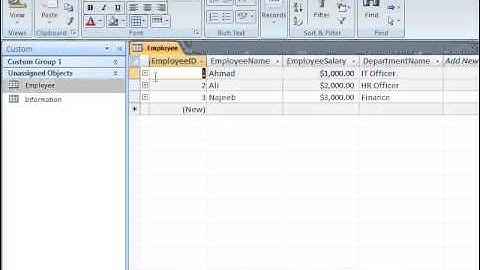 MS Access 2007 Part 2) Table in Dari / Farsi Omar Akbari