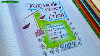 COMO DIBUJAR una portada de FORMACION CIVICA Y ETICA - covers - thptnganamst.edu.vn