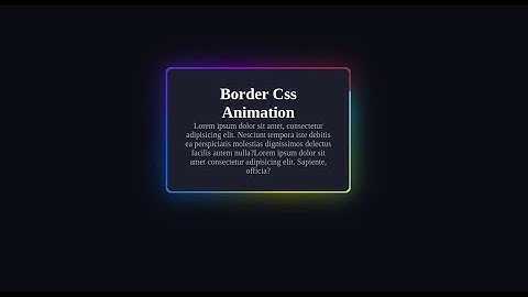 Awesome CSS Border Animation ! #coding #webdev #webdesign #webdevproject #programming #html #css