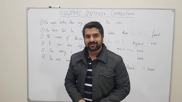Sentence Correction | Past Paper Sentence Correction | CSS/PMS | Precis Paper | CSP Waqar Hassan