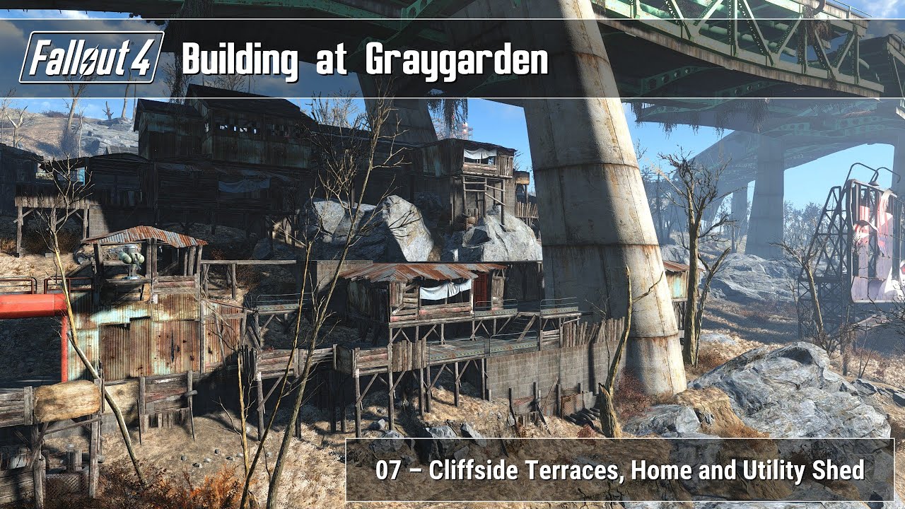 Fallout 4 - Building at Graygarden 07 (Cliffside Terraces, Home and Utility Shed)