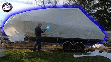 How to shrink wrap a SeaSwirl Striper Center Console Boat