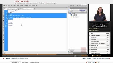 "Code View Tools" | Adobe Dreamweaver CC with Educator.com