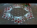 tamil new special kolam/tamil puthandu lotus rangoli/pandaga muggulu/beautiful rangoli