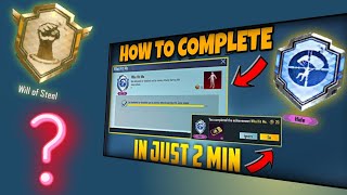 How to Complete {Will Of Steel} Hidden Achievement in Bgmi New Afteremath trick