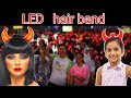 red light hair band Singh is King toys flashlight Dracula Vampire Devil LED Horns 😈 Headband Kids