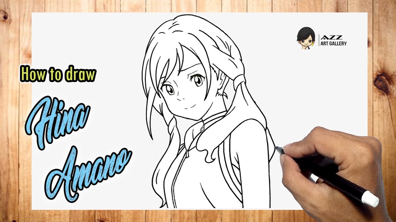 How To Draw Hina Amano From Weathering With You Youtube