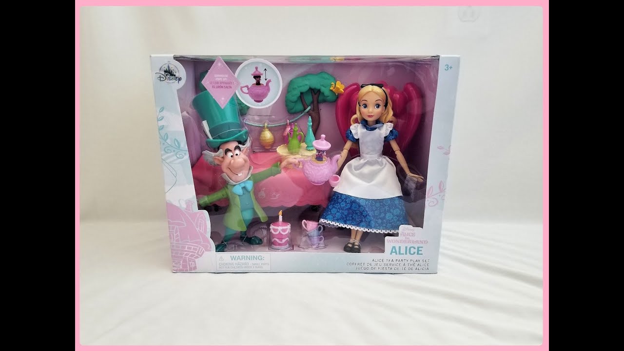 Disney Alice in Wonderland Doll Play Set Tea Party NEW Disney Store