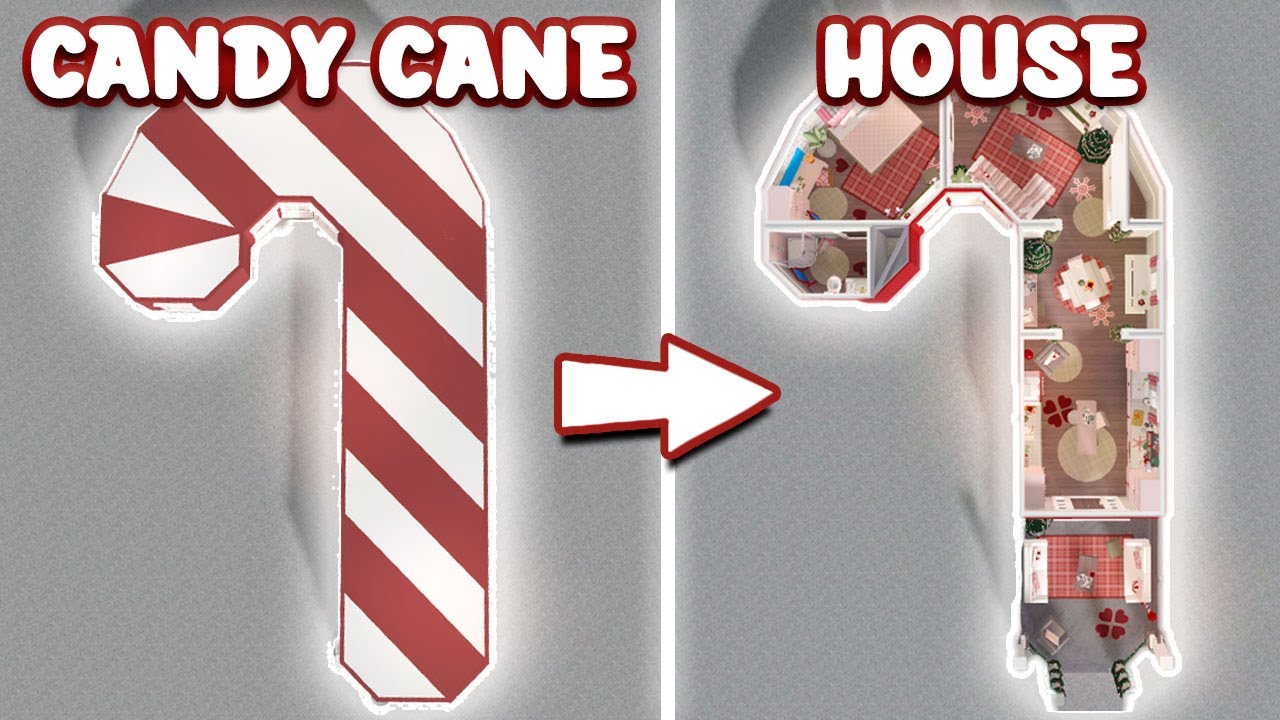 BUILDING A CANDY CANE SHAPED HOUSE IN BLOXBURG YouTube