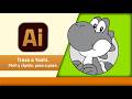 Cómo trazar fácil y rápido a Yoshi en Illustrator #tutorial #illustrator #vector #mariobrosmovie