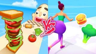 Sandwich Runner VS Belly Body Run - All Levels SpeedRun Gameplay Android iOS Ep2 screenshot 1