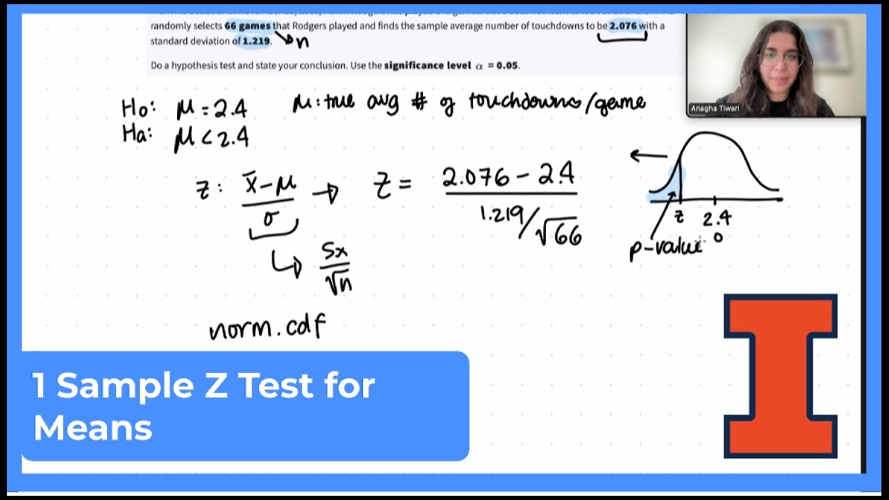 Mastery Platform Walkthrough: 1 Sample Z Test for Means - YouTube