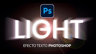 Como hacer efecto de texto rafaga de luz en photoshop