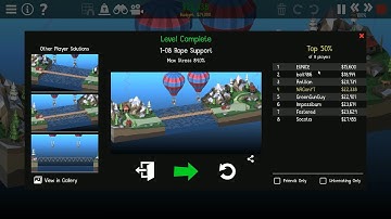 Poly Bridge 2 1-08: Rope Support