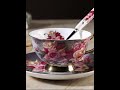 Чашка с блюдцем костяной фарфор кофейная чайная Classic Rose