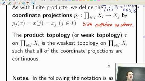 Lecture 7: Functional Analysis - Infinite products and Tychonoff