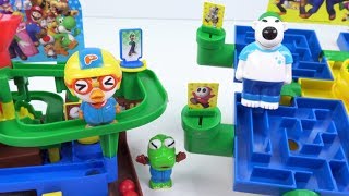 슈퍼마리오 익사이팅 어드벤쳐 게임 주니어 + 미로 대탐험 주니어 대결! 오늘의 벌칙은요? ❤ 뽀로로 장난감 애니 ❤ Pororo Toy Video | 토이컴 Toycom screenshot 3