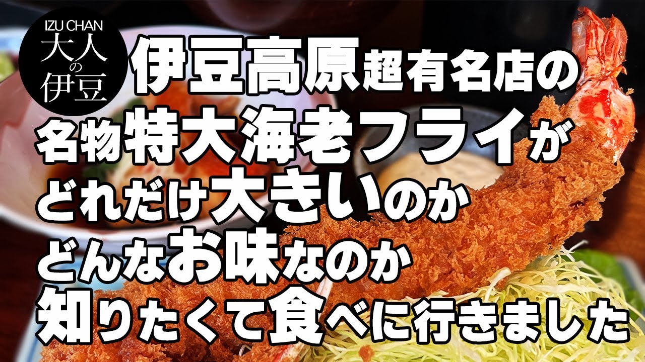 【伊豆高原グルメ】和むら総本店。あの伊豆高原の超有名店の名物特大海老フライは本当に大きかった！伊東グルメ•伊豆グルメ旅行。庭園を眺めながら絶品グルメ。熱海からのドライブでもオススメ！ランチ。伊豆グルメ