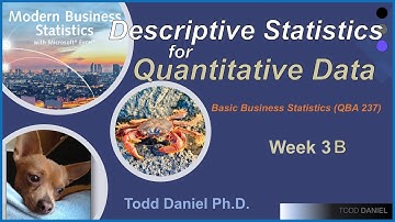 Descriptive Statistics for Quantitative or Scale Data in Business Statistics (Week 3B)
