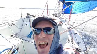 Solo Spinaker Sailing in Sunny Singapore on Sapphire Star