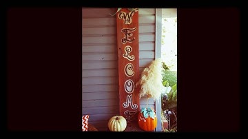 DIY fence board Welcome sign