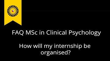 FAQ Clinical Psychology - Internship