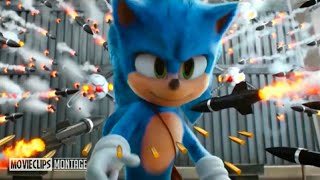 Sonic Rooftop Missile Chase Fight Scene - Sonic The Hedgehog (2020) Full Movie Clip HD