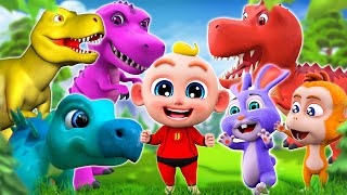 A Day in Dinosaur World  TRex is Coming | Dinosaur Song | NEW✨ More Nursery Rhymes & Baby Songs