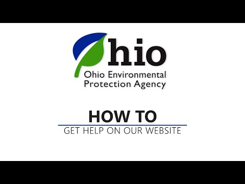 How To: Get Help on Ohio EPA's Website