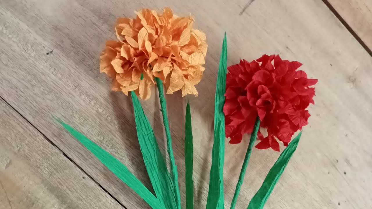 Crepe paper pom pom flowers..easy and beautiful flowers made with only