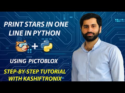 ✨ Python & PictoBlox Trick: Print Stars in One Line with Spaces