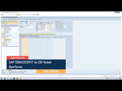 SAP DBACOCKPIT ile Veri Tabanı Yedeklerini Ayarlama