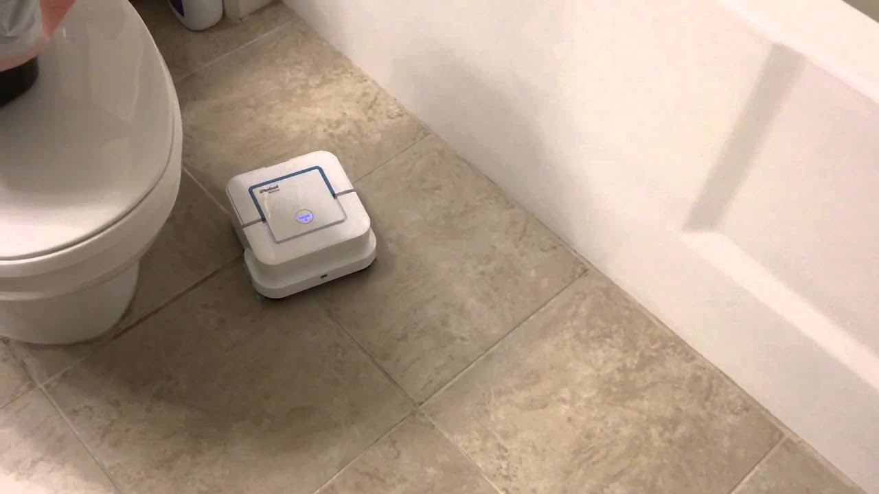 IRobot Braava Jet Cleaning Bathroom Corner Behavior YouTube