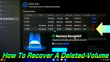 Is it possible to recover lost partition? How To Recover A Deleted Volume(Complete Tutorial)