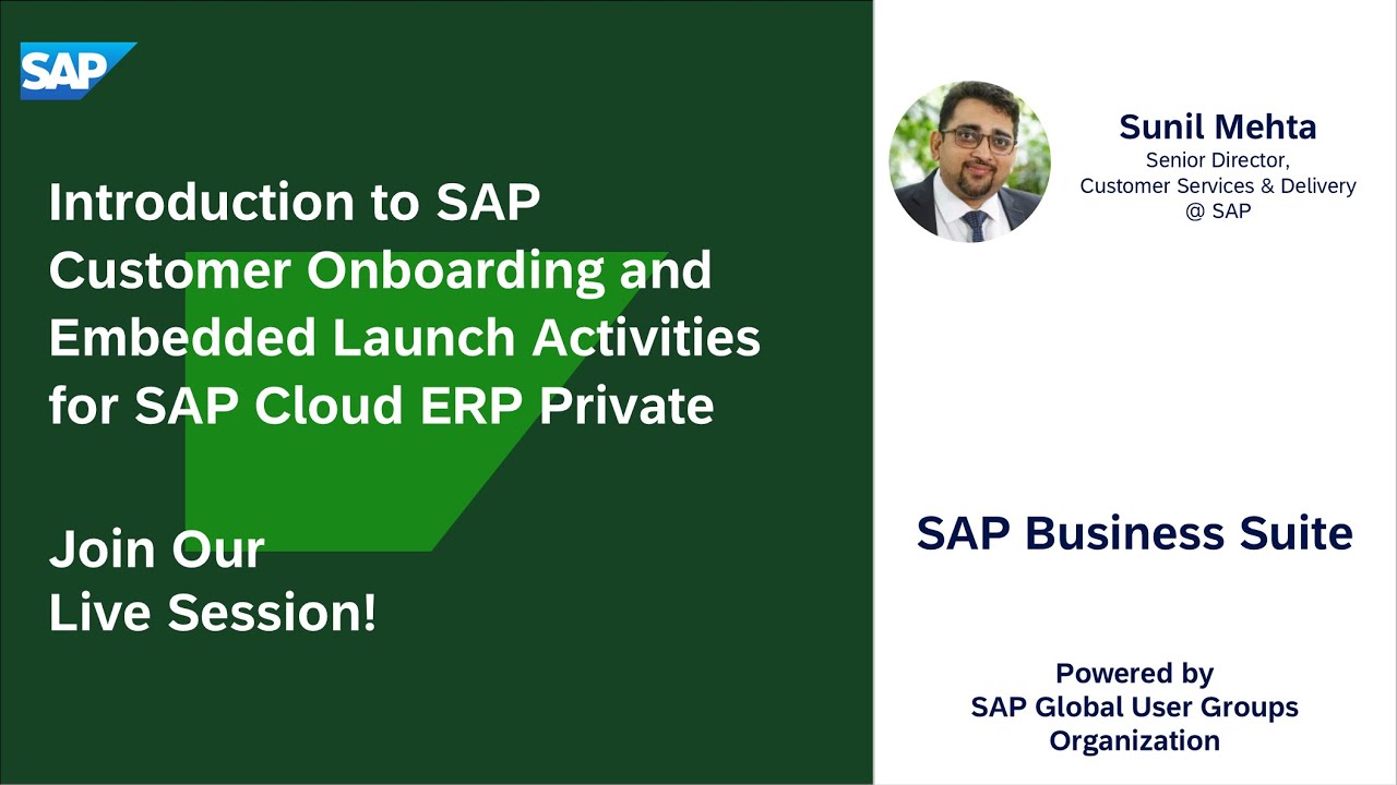 Introduction to SAP Customer Onboarding and Embedded Launch Activities for SAP Cloud ERP Private