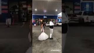 South African Couple Dancing At The Filling Station
