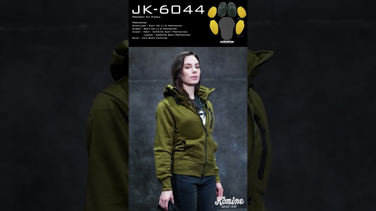 JK-6044 プロテクトKVパーカー #バイク - YouTube