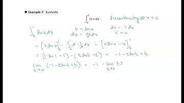 7.6 Improper Integrals: Example 7