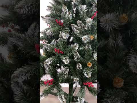 Искусственная новогодняя елка премиум класса Снежная Рубин - YouTube