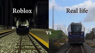 Californian train Roblox vs Real life  Part 1