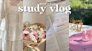 productive study vlog 📓🎀 , lots of studying, productive days, my bday...