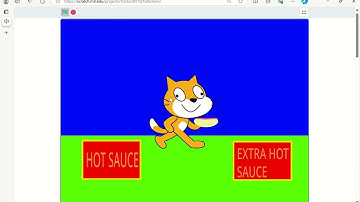 Playing a game I made on Scratch (The Hot Dog)