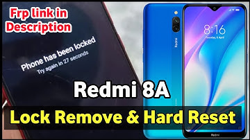 Redmi 8a / 8a Dual Ka Lock Kaise Tode | Redmi 8a Hard Reset | Redmi 8a Dual Hard Reset | Redmi Lock