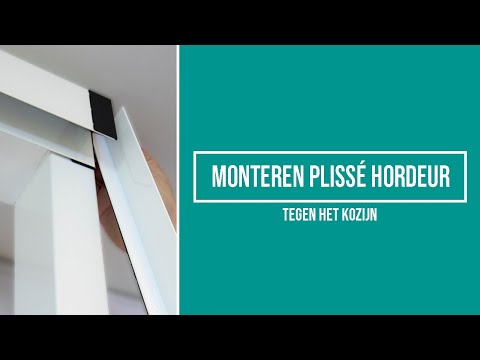 Monteren plissé hordeur tegen het kozijn