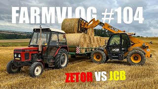 FARMVlog #104 - Nakládání kulatých balíků pšeničné slámy s JCB 541-70 AgriPlus | Opět v JCB 😁