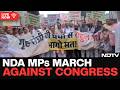 Parliament Monsoon Session LIVE | NDA MPs Stage Protest March Against Congress | Rahul Gandhi
